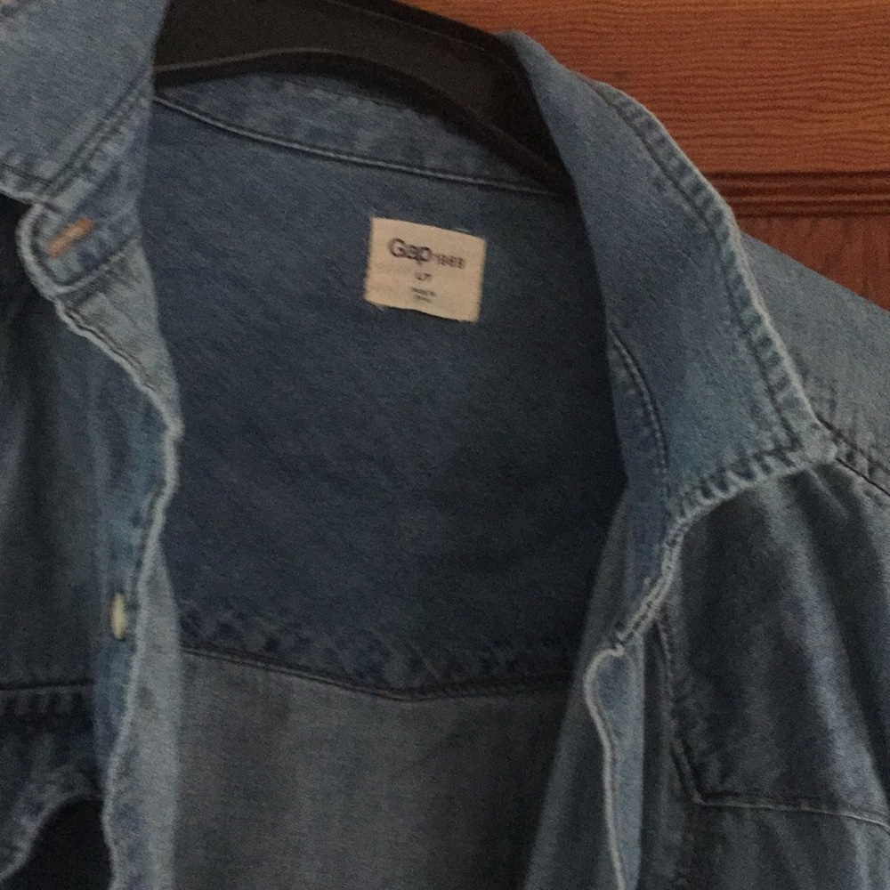 Gap denim dress duster size L tall used